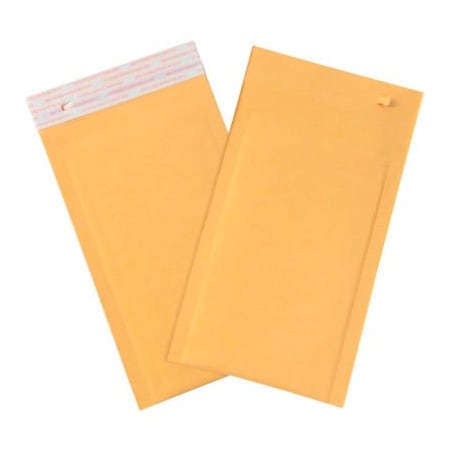 Global Industrial„¢ Self Seal Bubble Mailer W/ Tear Strip, #0, 6W X 10L, Golden Kraft, 150/Pk